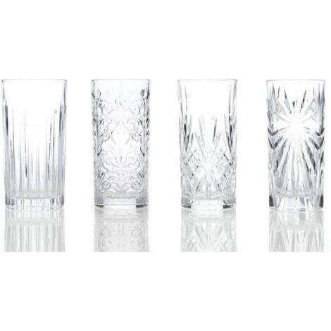 RCR Cristalleria Italiana Mixology - HB Set da 4 Bicchieri Long Drink in Cristallo