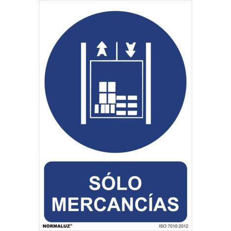 RD21016 - Señal Solo Mercancías PVC Glasspack 0,7mm 30x40 cm con CTE, RIPCI Nueva Legislación