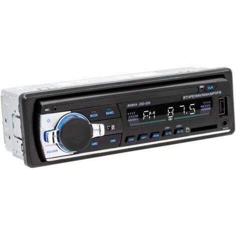 RDS Autoradios Bluetooth, Lifelf Radio Voiture Récepteur avec Lecteur MP3 WMA FM Télécommande, Deux USB Port, Soutien iOS, Android(Non Lecteur CD)
