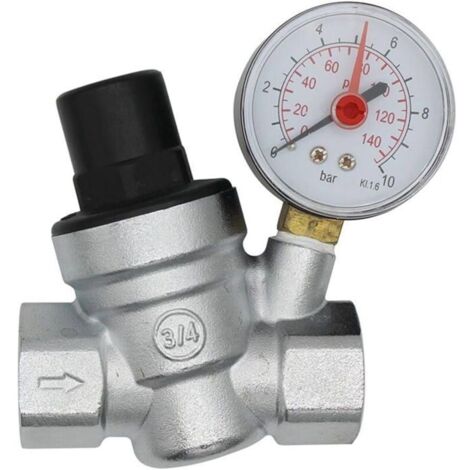 Rducteur de pression deau DN20 34 pouce rgulateur avec manomtre en mtal composite couleurs multiples ABRI DE JARDIN
