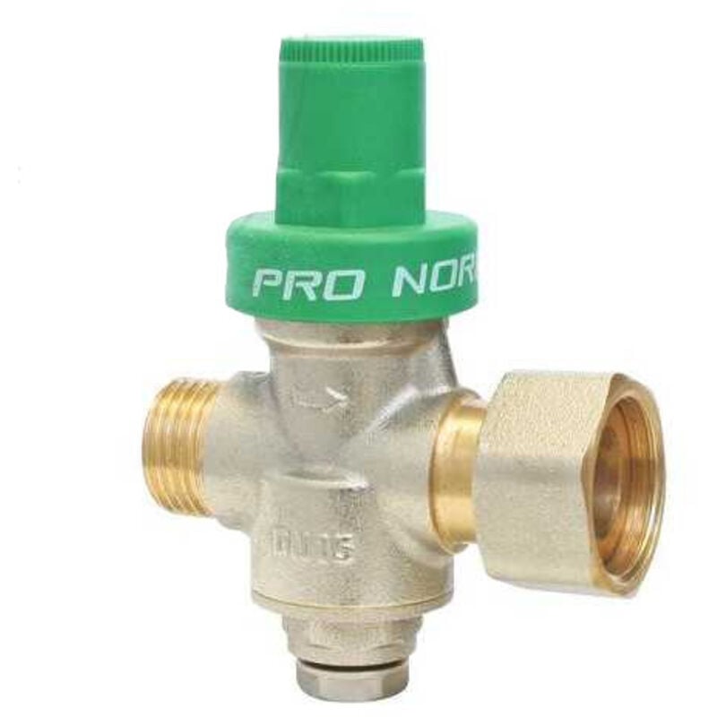 Somatherm - Réducteur de pression à piston pronorm - Mâle 1/2'(15/21) - Femelle écrou libre 3/4'(20/27) - maxi 10 bars