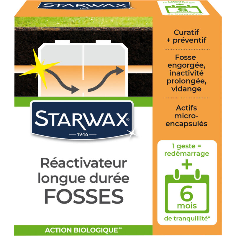 Ré-activateur longue durée pour fosses septiques 500g STARWAX