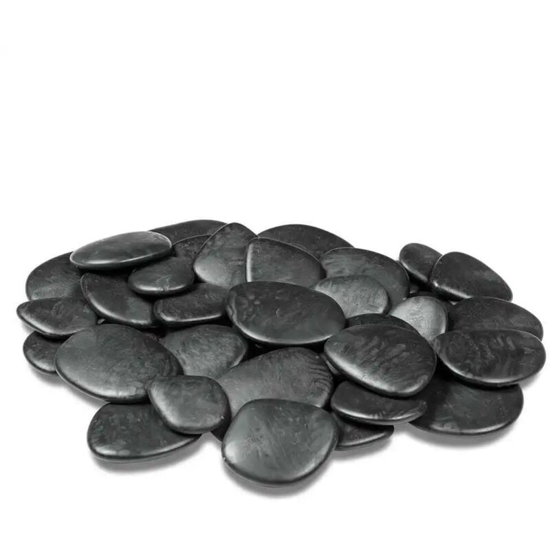 Re-Pebbles Confezione da 50 Sassi Decorativi Nero 50x25cm in Plastica Riciclata