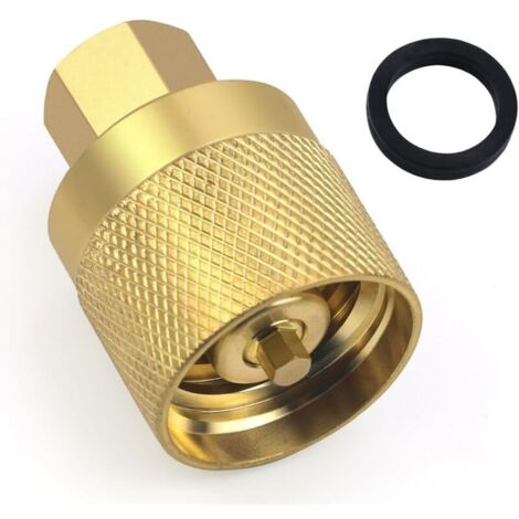 RE7141F Propane Forklift Connector Adapter Valve with Gasket – Brass Female Connector