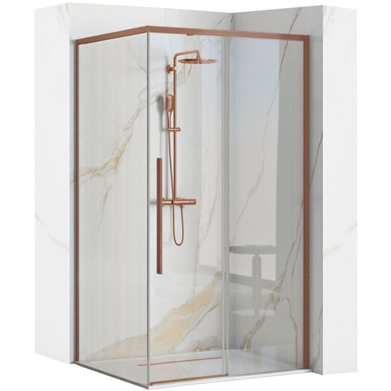 Rea - Duschkabine Solar 90x90 Brush Copper