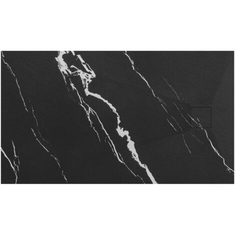 REA – Receveur de douche à encastrer 120x90 – Composite SMC – Profilé bas – Drain côté court – Siphon inclus – Résistant aux températures