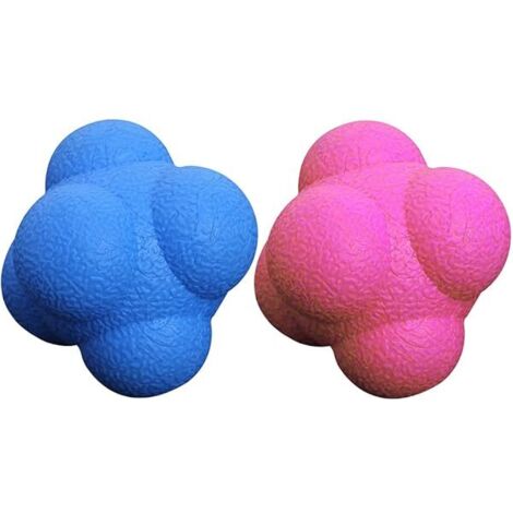 Reaction Ball - Hexagonal Agility Ball - For Hand-Eye Coordination And Reflex Training - 7 Cm Diameter - 2 Pieces