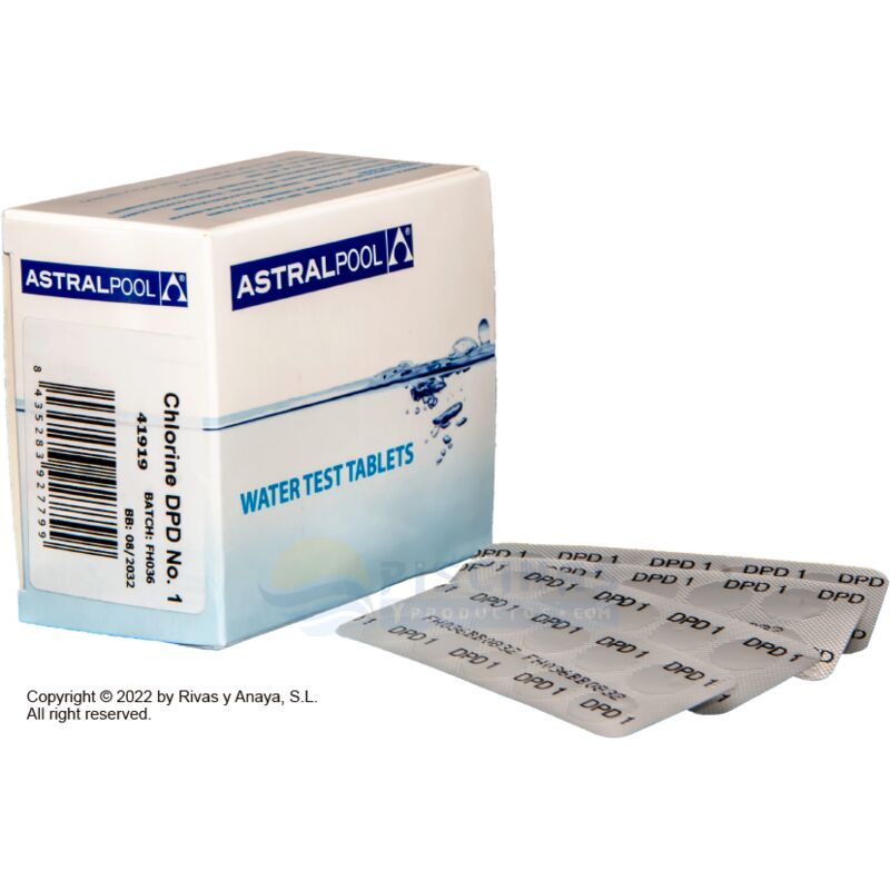 Astralpool - Reactivo Dpd-1 Para Fotómetros, Caja 250 Tabletas. .