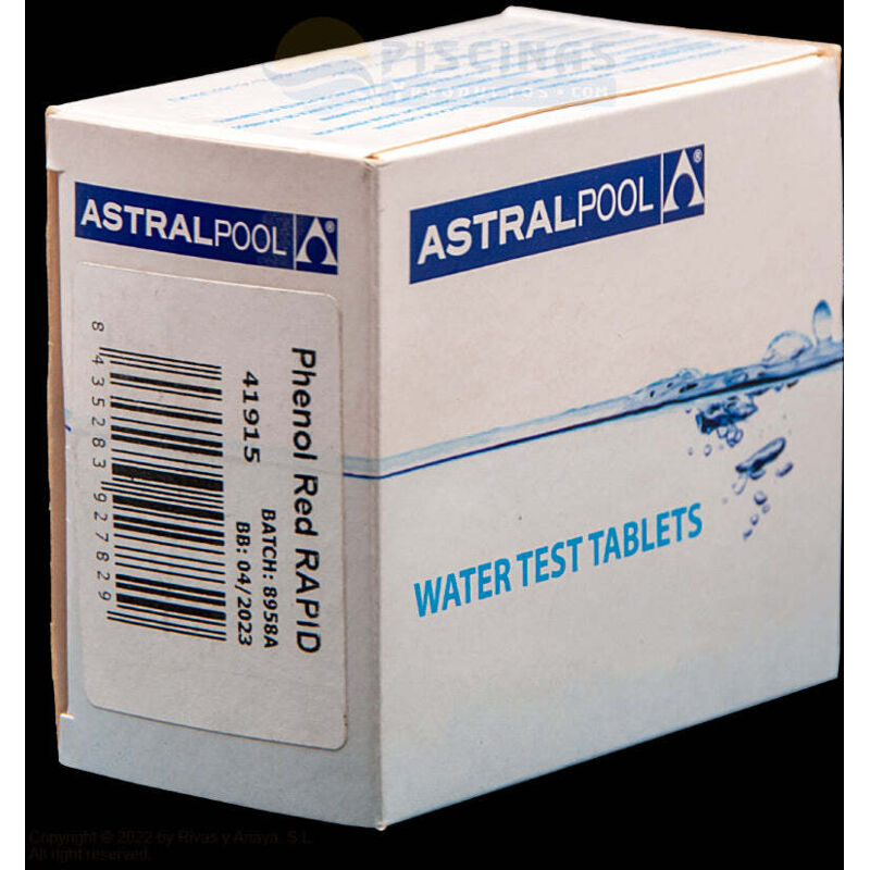 Astralpool - Reactivo Phenol Para Pooltester, Caja 250 Tabletas. .