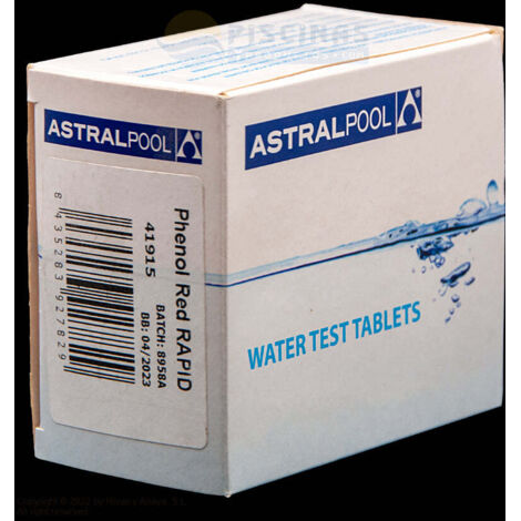 Reactivo phenol para Pooltester, caja 250 tabletas. AstralPool.