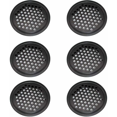 READCLY-6 Pièces Grille de Ventilation en Acier Inoxydable, Grille de Ventilation L'armoire- 60 mm Grille Ventilation Ronde Peut être Utilisé Dans le Garage, Salle de Bain la Chambre