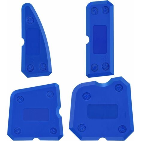 READCLY-Juego de herramientas de calafateo de silicona de 4 piezas, kit de suavizado de juntas para sellador de silicona, acabado de sellado de lechada (azul)