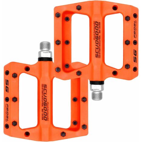 READCLY-Pédales VTT, Pédales Plates Vélo Montagne Anti-Glissant, Pédales Hybrides Cyclisme BMX Route Ultra-léger Durables pour 9/16 Pouce