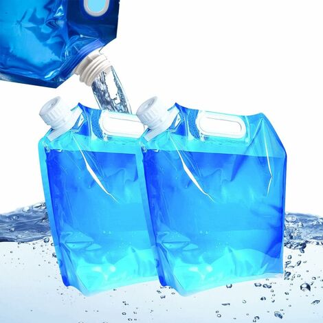 READCLY-Poche d'eau Portable,Sacs de d'eau Pliable,Sac d'eau Pliable Eau,Sac à Eau Pliable extérieur,Poche à Eau Pliable,Poche Sacs à d'eau Portables,Réservoir d'Eau Pliable pour Camping