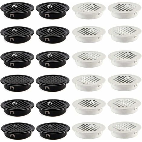 20 piezas de rejilla de ventilación decorativa de 53 mm orificio de rejilla  de ventilación de acero inoxidable aireación redonda para