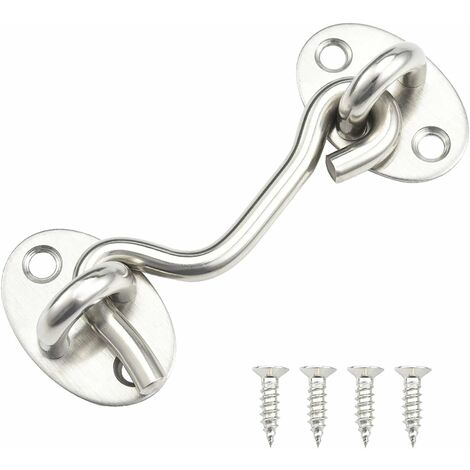 READCLY-Verrous et boulons pour serrures de Porte, Crochet de Cabine, Support de fenêtre pour entretoise Silencieux, Acier Inoxydable, 75 mm, Argent