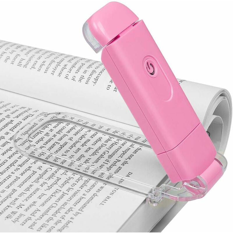 Reading Light, Warm White, Book Light Clip On Book, 2 Brightness Adjustable for Eye Protection, led Reading Light with usb Rechargeable, Perfect
