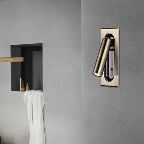 Reading light with hidden switch hotel project recessed wall light Bedside reading light LED 3W warm light 3000K A