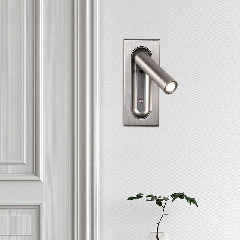 Reading light with hidden switch hotel project recessed wall light Bedside reading light led 3W warm light 3000K b