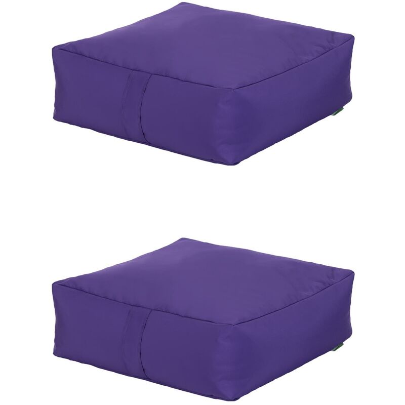 Image of Garden Bean Bag Slab Beanbag Outdoor Indoor Cushions Seat Furniture Pad 2pk - Purple - Ready Steady Bed