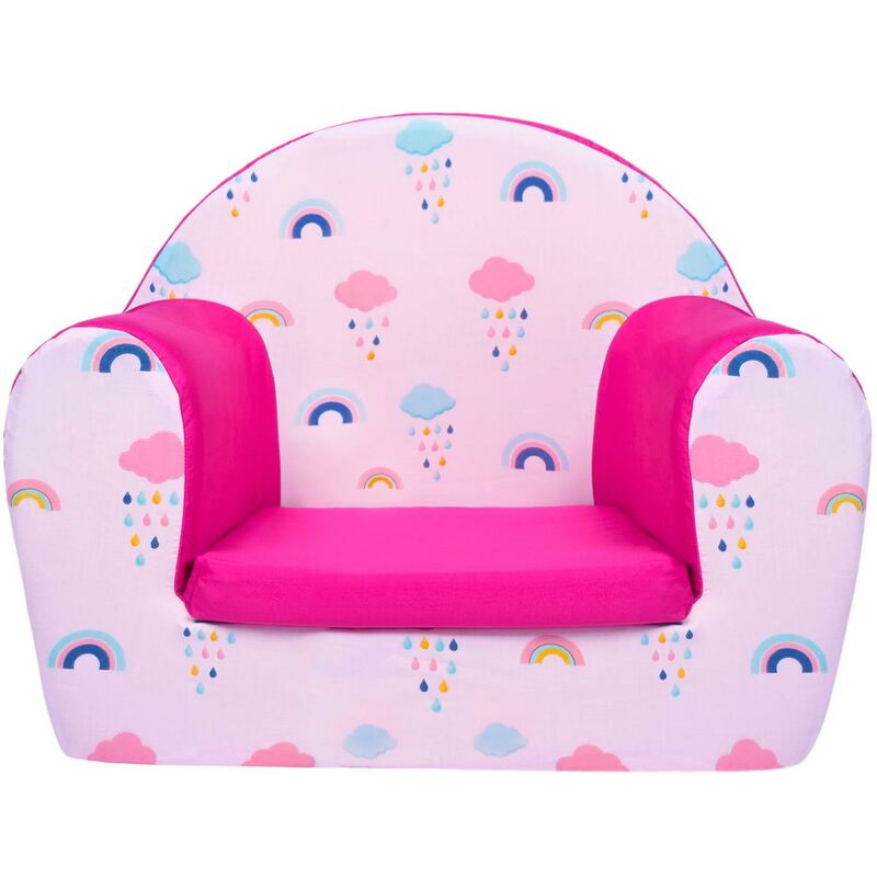 Ready Steady Bed - Kids Sofa Seat Chair Children Mini Armchair Great for Playroom Kids Room Living Room Colourful Durable and Lightweight, Rainbow
