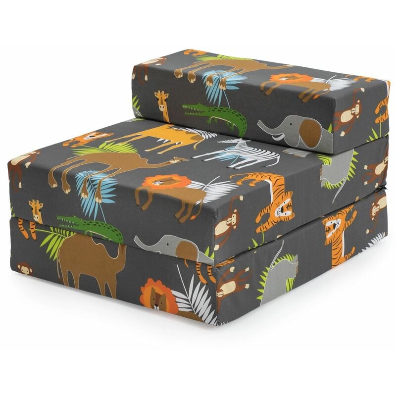 Ready Steady Bed - Matelas Pliable Pour Enfants Avec Appui-tête, Canapé-lit Pour Enfants, Chaise de lit Confortable Pour Tout-petits, Matelas Pliant