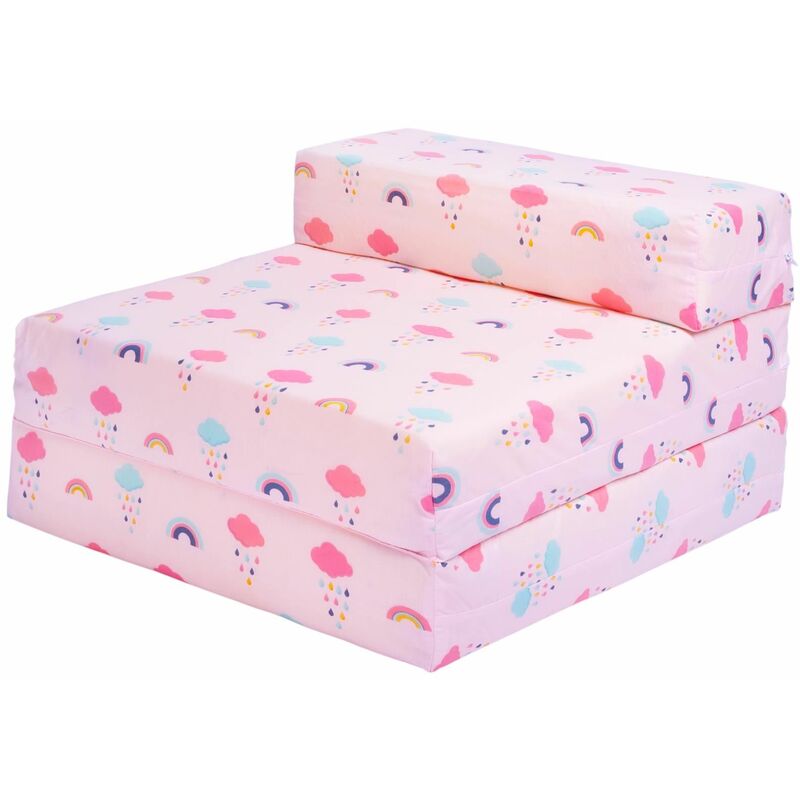 Ready Steady Bed - Matelas Pliable Pour Enfants Avec Appui-tête, Canapé-lit Pour Enfants, Chaise de lit Confortable Pour Tout-petits, Matelas Pliant