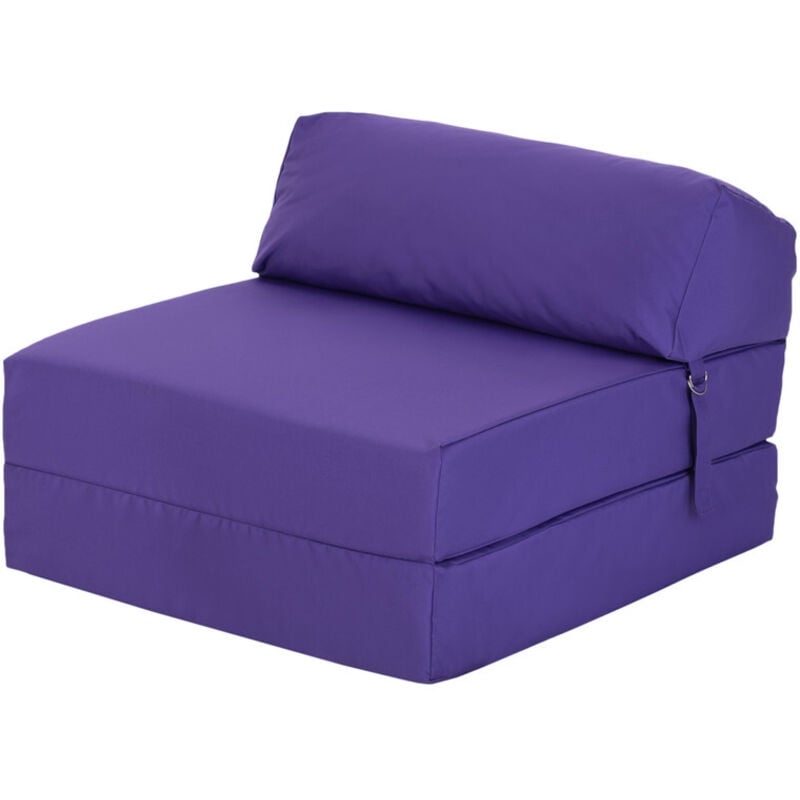 Ready Steady Bed - Matelas pliant, futon résistant à l'eau pour le camping, matelas pliable avec appui-tête, matelas de voyage convertible, 168x60x13