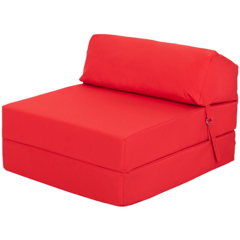 Ready Steady Bed - Matelas pliant, futon résistant à l'eau pour le camping, matelas pliable avec appui-tête, matelas de voyage convertible, 168x60x13