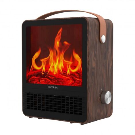 Readywarm 1500 ceramic flames ceramic tabletop heater de with 1500 watt, flame effect light, adjustable thermostat and 2 modes de of operation.