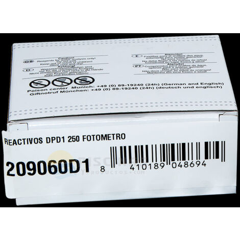 Reagente DPD-1 per fotometri PrimeLAB e PoolLAB, 250 compresse.