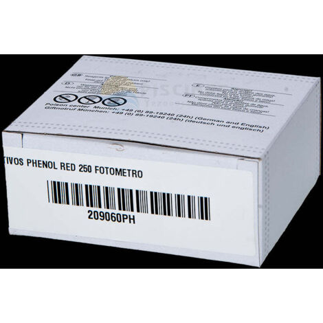 Reagente rosso fenolo per fotometri PrimeLAB e PoolLAB, 250 compresse.