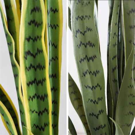 Realistische Dekoration für drinnen und draußen, künstliche Sansevieria im Topf – realistische künstliche Agave – für Büro, Wohnzimmer, Garten – Höhe 50 cm