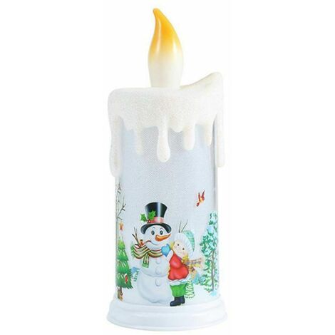 Realistische LED-Kerze mit flackernden Flammen, batteriebetrieben – Leuchtende Weihnachtsdekoration