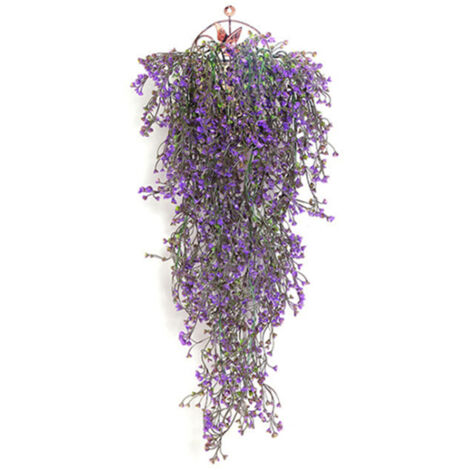 Realistischer Weidenbaum aus Kunststoff, 77 cm, zur Wanddekoration, lila Farbe, ideal für Wohnzimmer oder Büro.