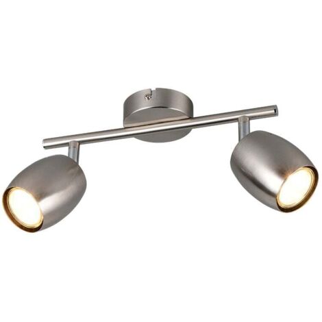 Reality Deckenstrahler 2er Spot Nancy GU10 nickel matt