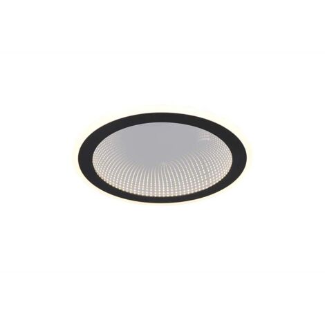 Reality LED Deckenleuchte Glace 21,5W schwarz Metall warmweiß-kaltweiß