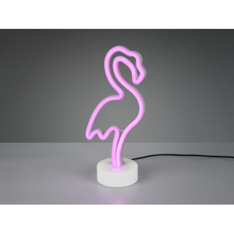Reality LED Tischleuchte Flamingo 29 x 14 cm warmweiß weiß