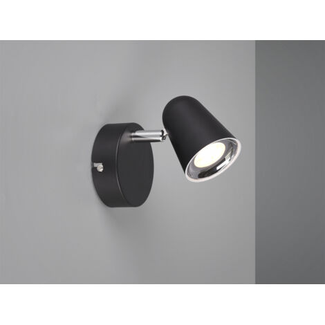 Reality Leuchten 1er LED Spot Toulouse schwarz matt Wandlampen