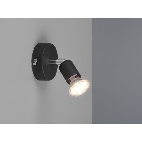 Reality Leuchten 1er Spot Paris schwarz matt Wandlampen