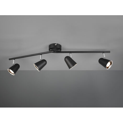 Reality Leuchten 4er LED Balken Toulouse schwarz matt Leuchten