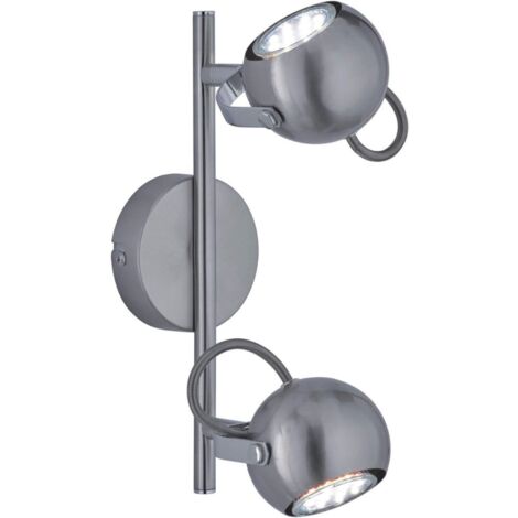 REALITY LEUCHTEN - LAMPADA BASTIA DA SOFFITTO 2xGU10 NICKEL SATINATO