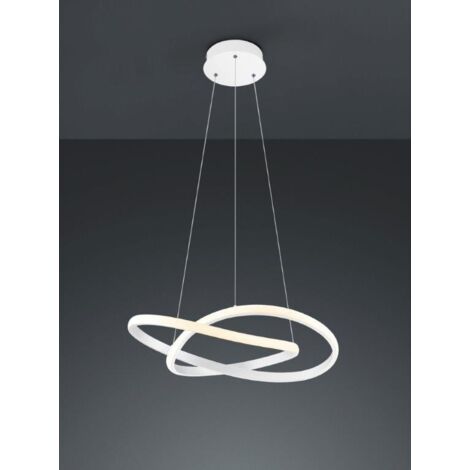 REALITY LEUCHTEN - LAMPADARIO A SOSPENSIONE COURSE A LED CERCHIO INFINITO BIANCA DIAMETRO 60CM