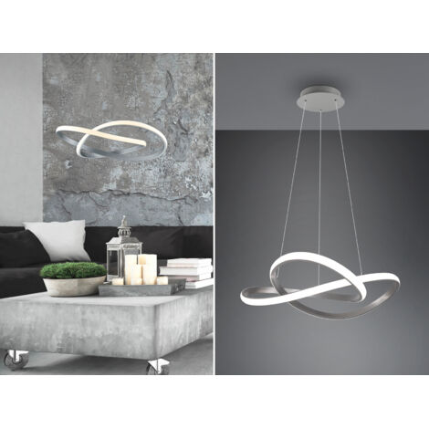 Reality Leuchten LED Pendelleuchte Course nickel matt Pendelleuchte