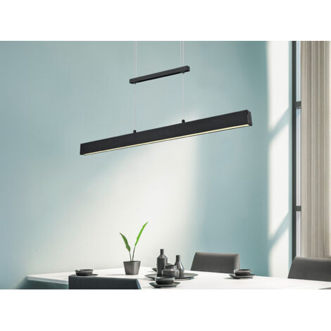 Reality Leuchten LED Pendelleuchte Paros schwarz matt Switch Dimmer Pendelleuchte