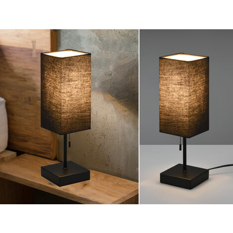 Reality Leuchten Tischleuchte Ole schwarz 35 x 10 cm Nachttischlampen