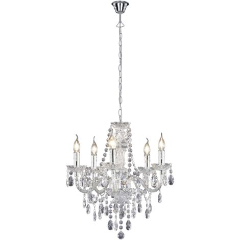 Reality R1107-00 Lüster Lampadario, 40 W, Trasparente, Diametro 52 cm
