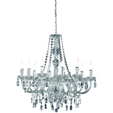 Reality R1170-00 Lüster Lampadario, 40 W, Trasparente, Diametro 76 cm