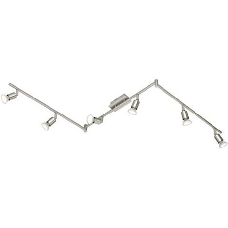 Reality R82946107 Nimes Faretto, 6xGU10, 3 W LED, Nichel opaco, 150x14-19.5 cm