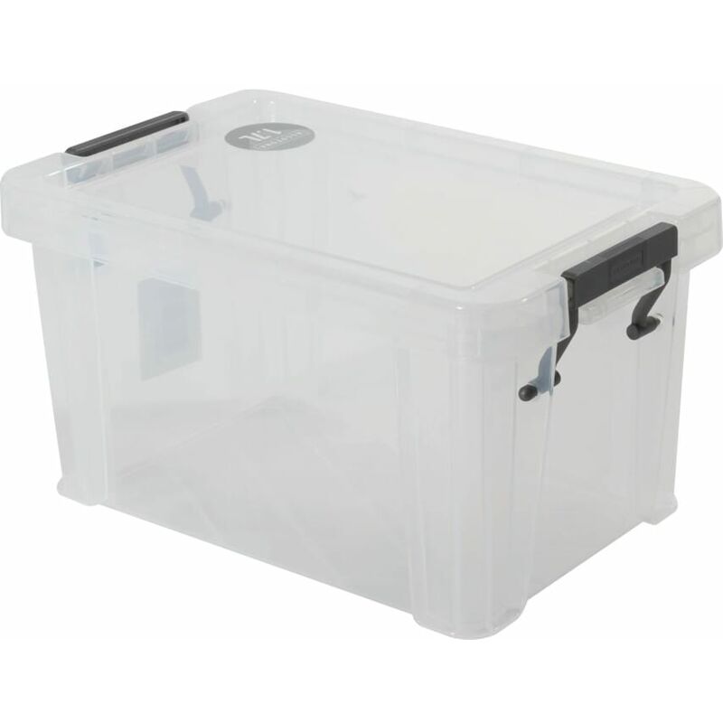 Whitefurze Allstore 1.7LTR 200X130X110MM Storage Box with Lid - Transparent